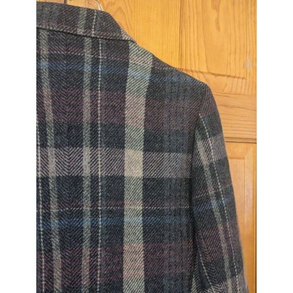 Evan Picone Blazer Academia Plaid 100% Wool Jacket Size 14 - Picture 13 of 16